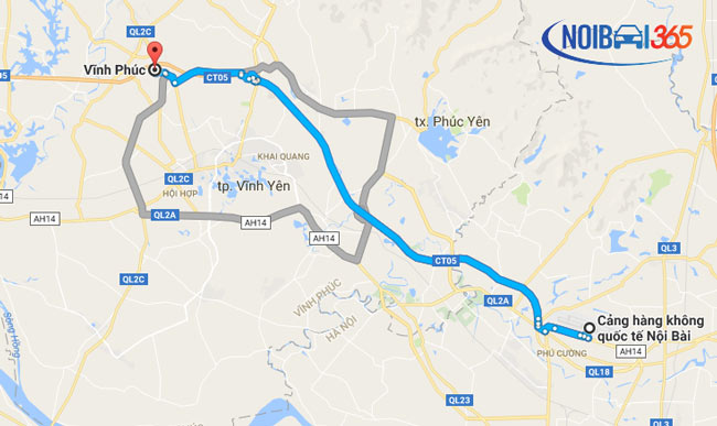 Bảng Giá Thuê Xe Taxi Sân Bay Nội Bài Đi Vĩnh Phúc chỉ từ 260K